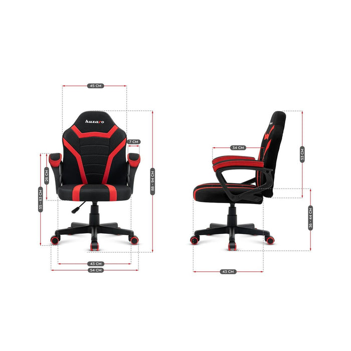 Scaun Gaming Huzaro HZ-Ranger 1.0 red mesh          Negru Roșu