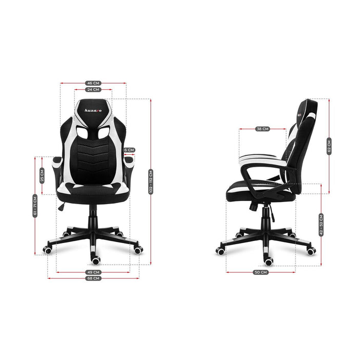 Scaun Gaming Huzaro HZ-Force 2.5 White Mesh         Alb Negru