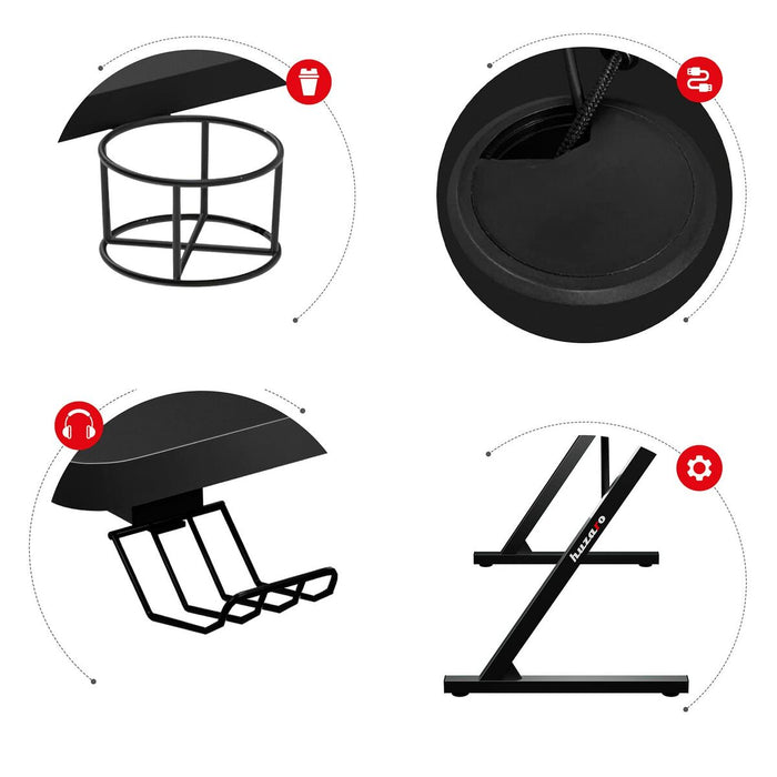 Birou Huzaro HZ-Hero 1.8 Black Negru Oțel