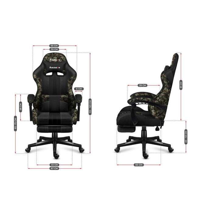 Scaun Gaming Huzaro HZ-Force 4.7 Camo Negru