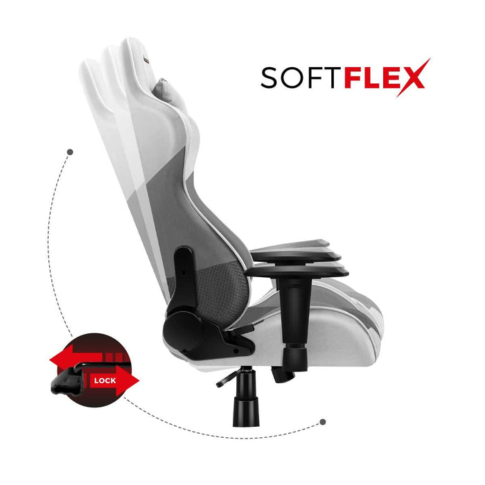 Scaun Gaming Huzaro Hz-Force 6.2 White Mesh Alb