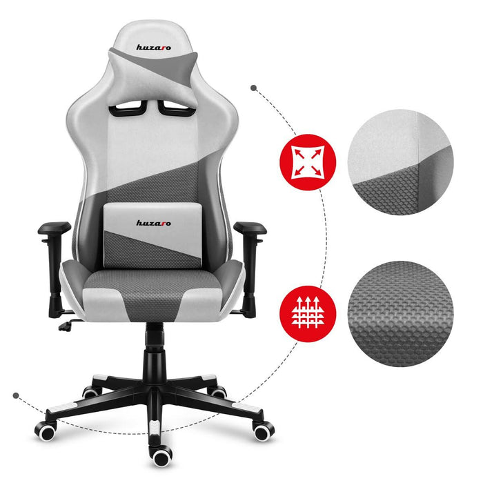 Scaun Gaming Huzaro Hz-Force 6.2 White Mesh Alb