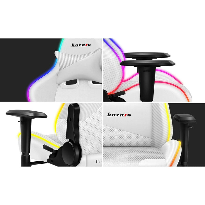 Scaun Gaming Huzaro Force 6.2 RGB Alb