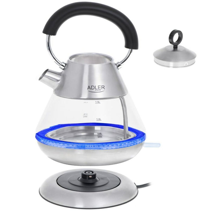 Fierbător Adler AD 1282 Oțel Oțel inoxidabil 2200 W 1850 W 1,5 L