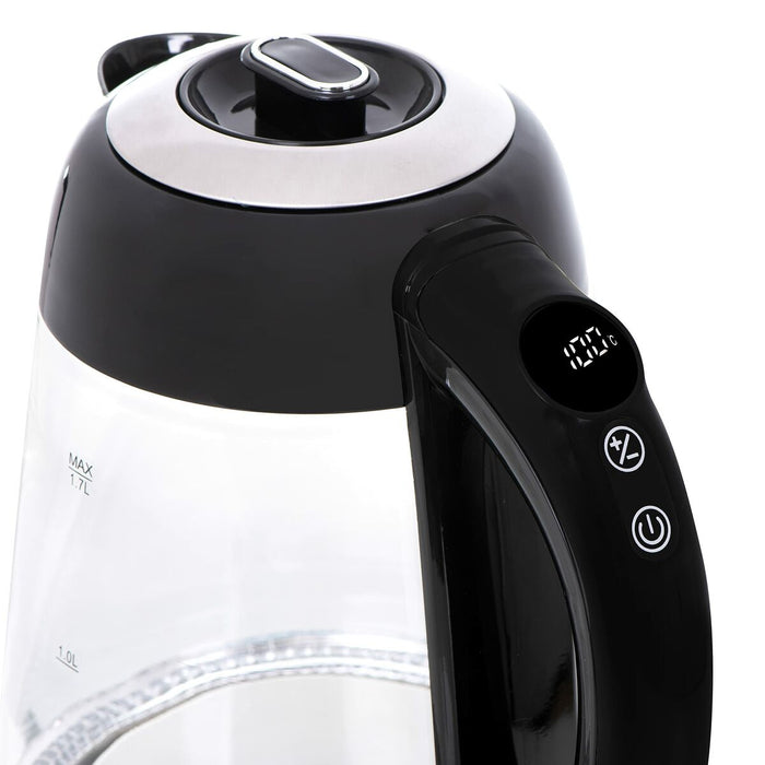 Fierbător Adler AD 1285 Negru Transparent Sticlă Oțel 2200 W 1,7 L