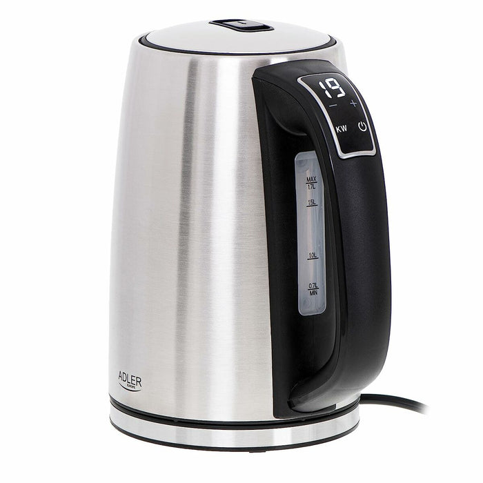 Fierbător Adler AD 1340 Negru Argintiu Oțel 2200 W 1,7 L