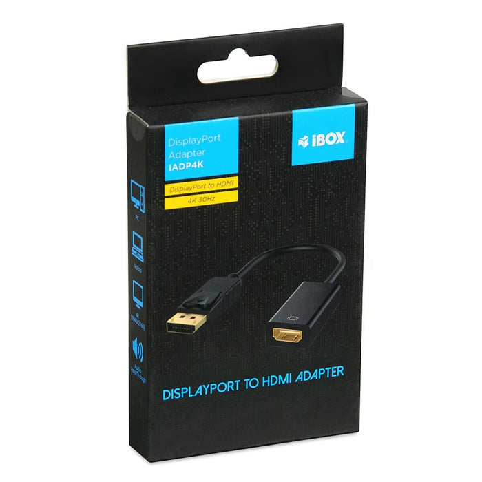 Adaptor DisplayPort la HDMI Ibox IADP4K Negru