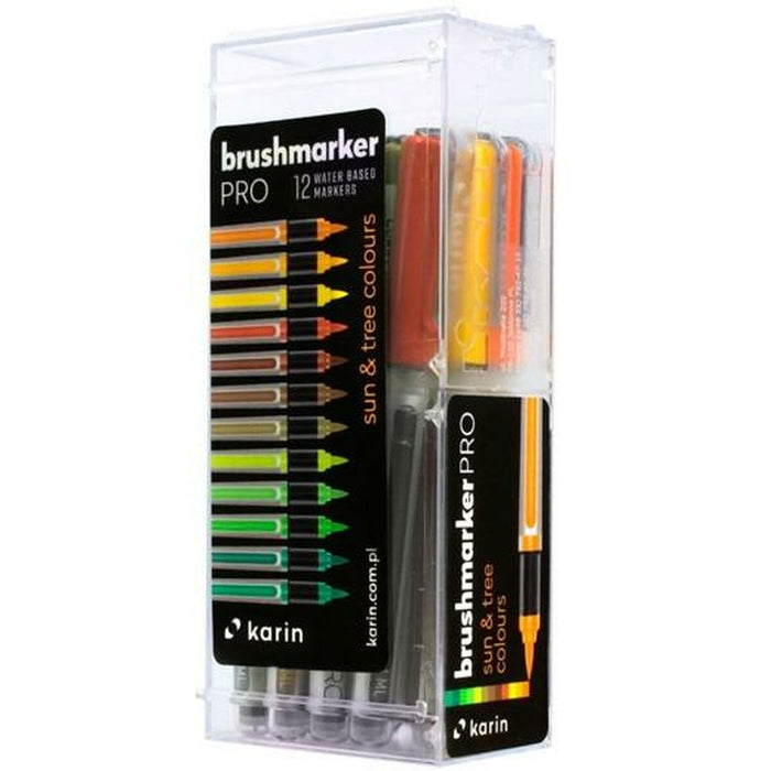 Set de Carioci Karin Brushmarker Pro - Sun and Tree Colours 12 Piese