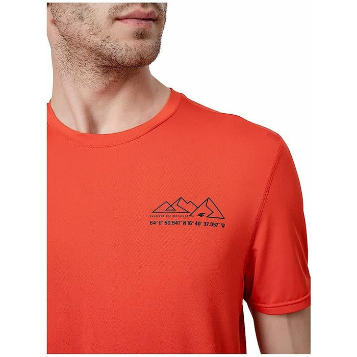 Tricou cu Mânecă Scurtă Bărbați 4F Fnk M209 Roșu
