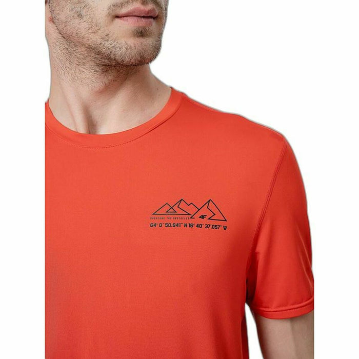 Tricou cu Mânecă Scurtă Bărbați 4F Fnk M209 Roșu