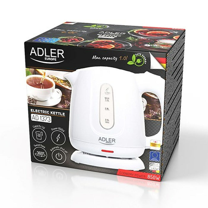 Fierbător Adler AD 1373 Alb Argintiu Oțel 800 W 850 W 600 ml