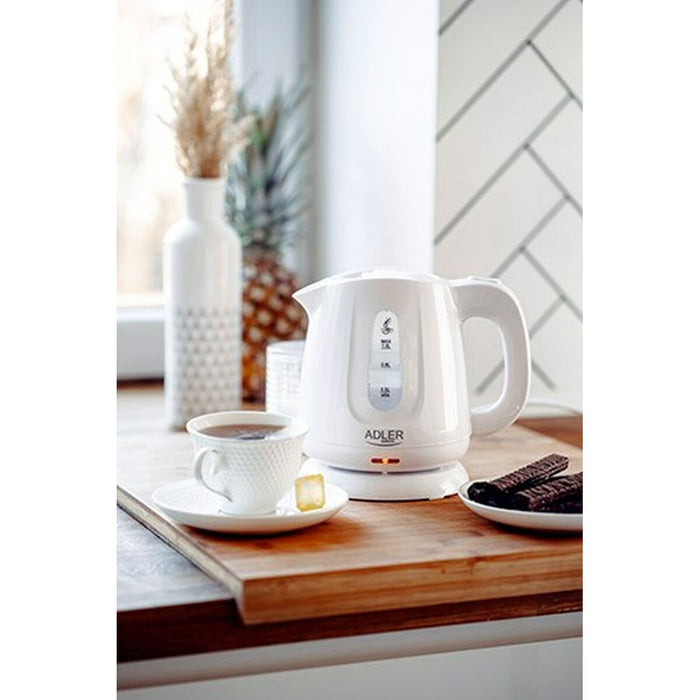 Fierbător Adler AD 1373 Alb Argintiu Oțel 800 W 850 W 600 ml