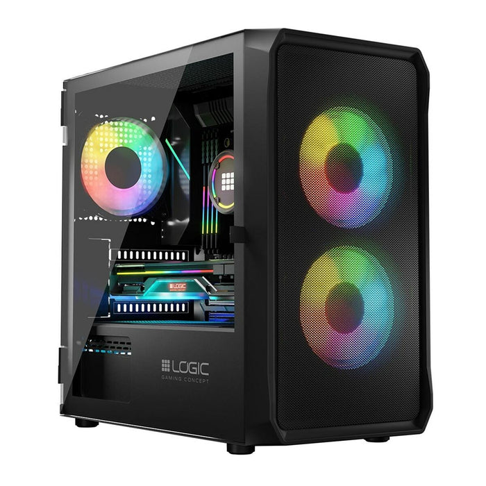 Unitate Semi-tower ATX Logic PORTOS ARGB Negru