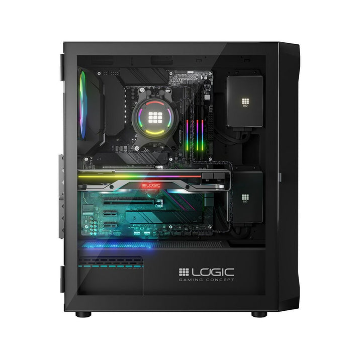 Unitate Semi-tower ATX Logic PORTOS ARGB Alb Negru
