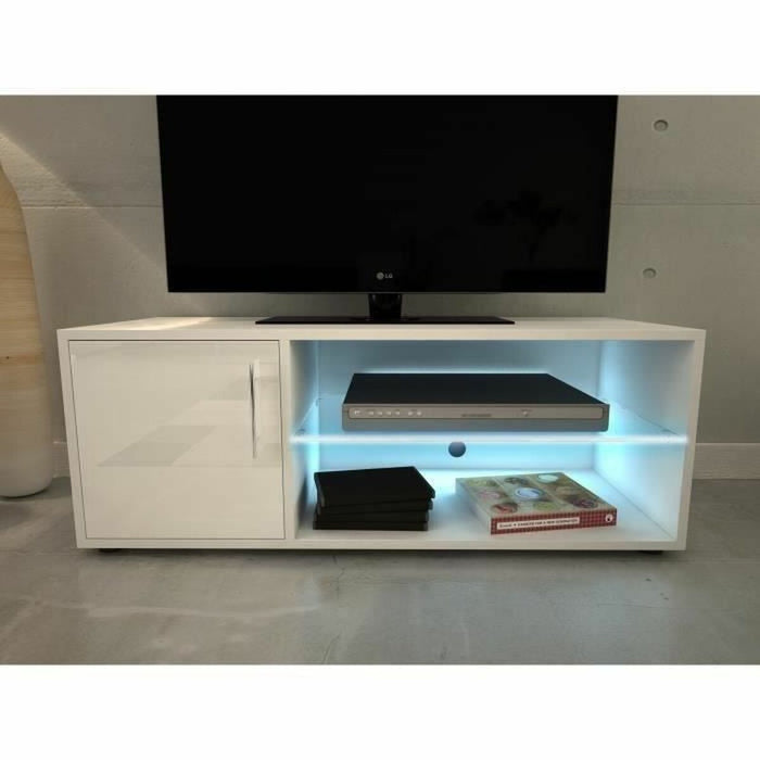 Mobilă TV 100 x 38 x 36 cm Metal Alb Melamina