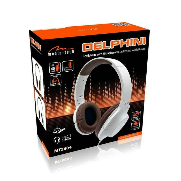Căști cu Microfon Media Tech MT3604 Bronz