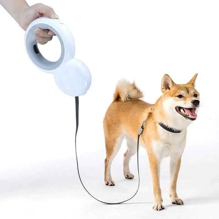 Lesă pentru câine Doggy Village MT7125 Roz Lumină LED 3 în 1