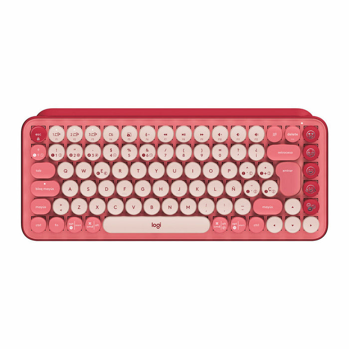 Tastatură Fără Fir Logitech 920-010730 Spaniolă Roz Qwerty Spaniolă QWERTY