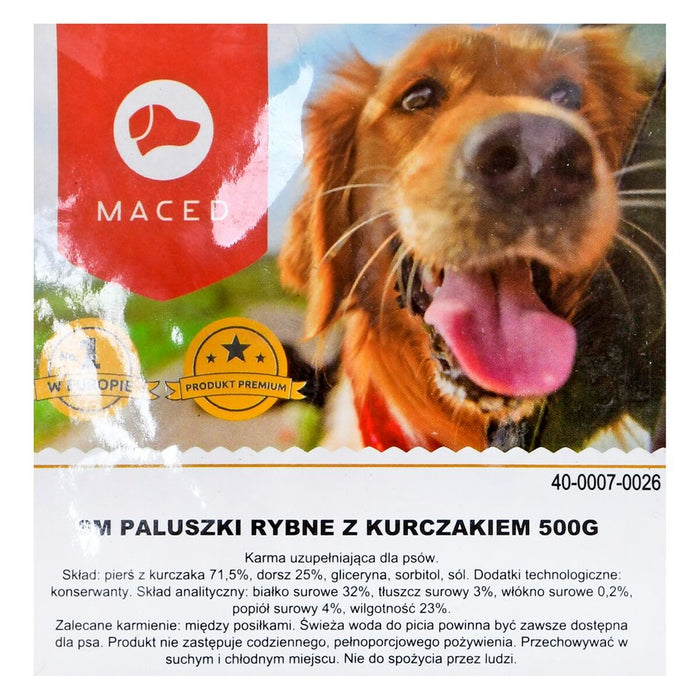 Gustare pentru câini Maced Pui Cod 60 g 500 g