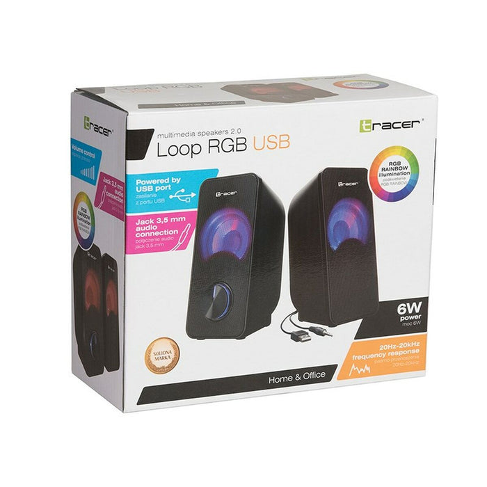 Difuzoare PC Tracer Loop Negru 6 W