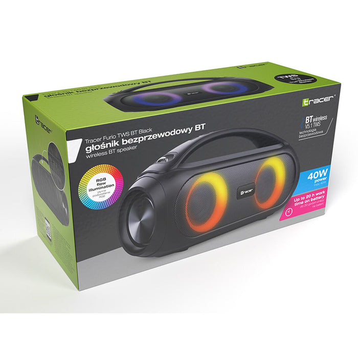 Difuzor Bluetooth Portabil Tracer FURIO TWS Negru