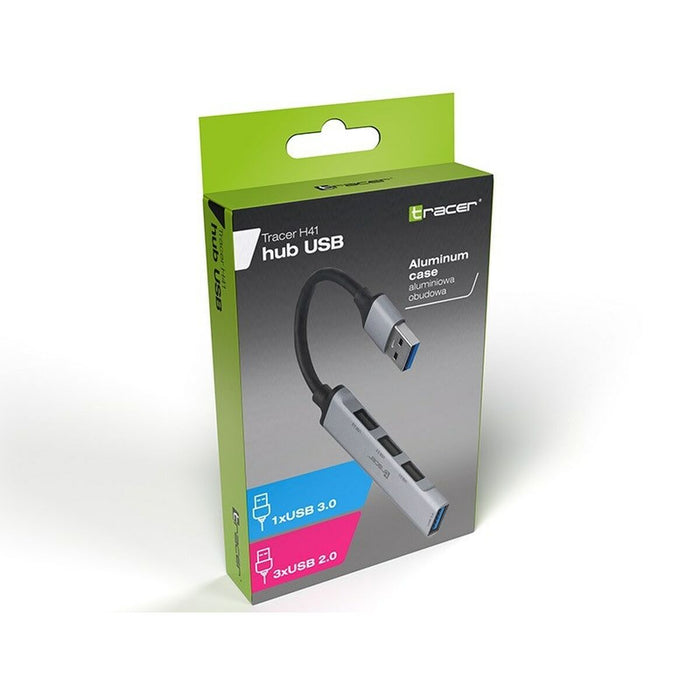 Hub USB 4 Porturi Tracer TRAPOD47000 Gri