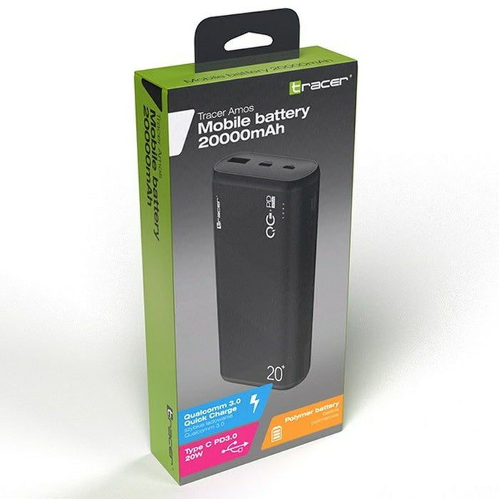 Power Bank Tracer AMOS Negru 20000 mAh