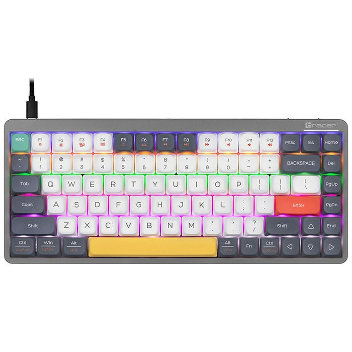 Tastatură mecanică Tracer TRAKLA47279 Alb Multicolor QWERTY