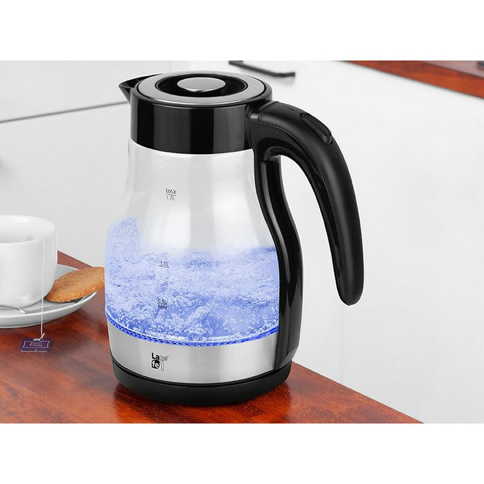 Fierbător Lafe CEG017 Negru Translucidă Sticlă Plastic 2200 W 1,7 L
