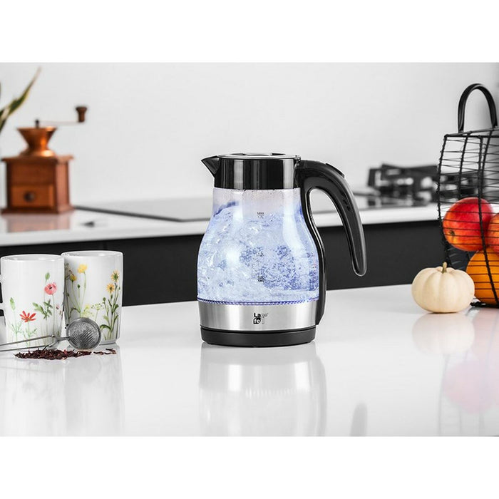 Fierbător Lafe CEG017 Negru Translucidă Sticlă Plastic 2200 W 1,7 L