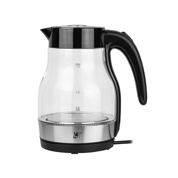 Fierbător Lafe CEG017 Negru Translucidă Sticlă Plastic 2200 W 1,7 L