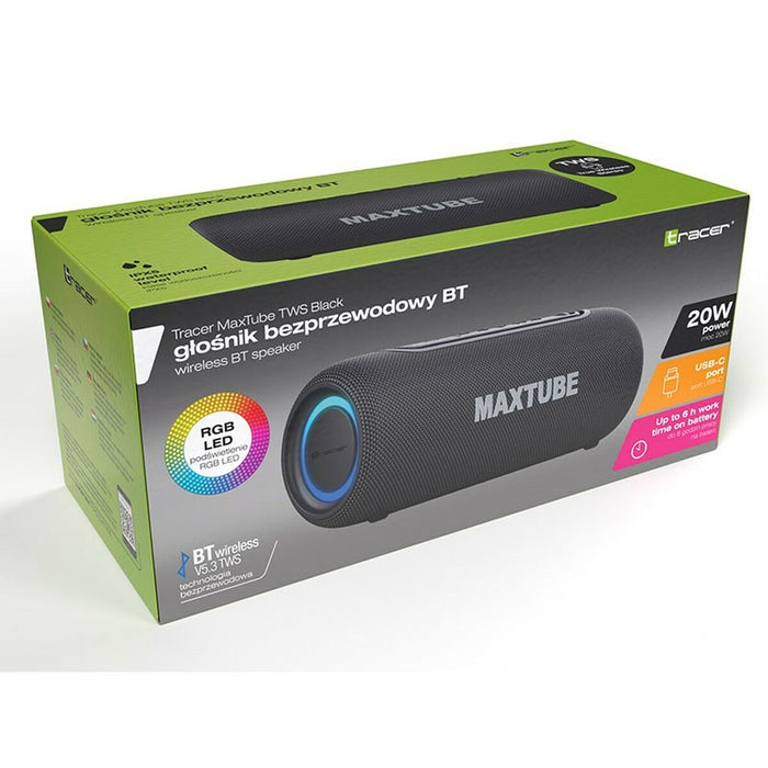 Difuzor Bluetooth Portabil Tracer MaxTube Negru 20 W
