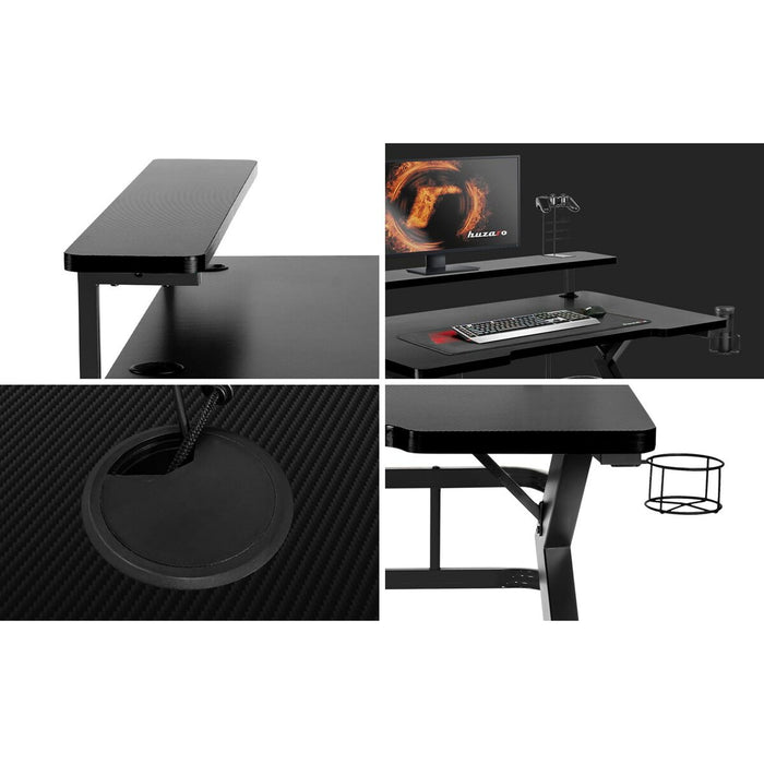 Birou Huzaro Hero 5.0 Negru Fibră de carbon 120 x 60 cm