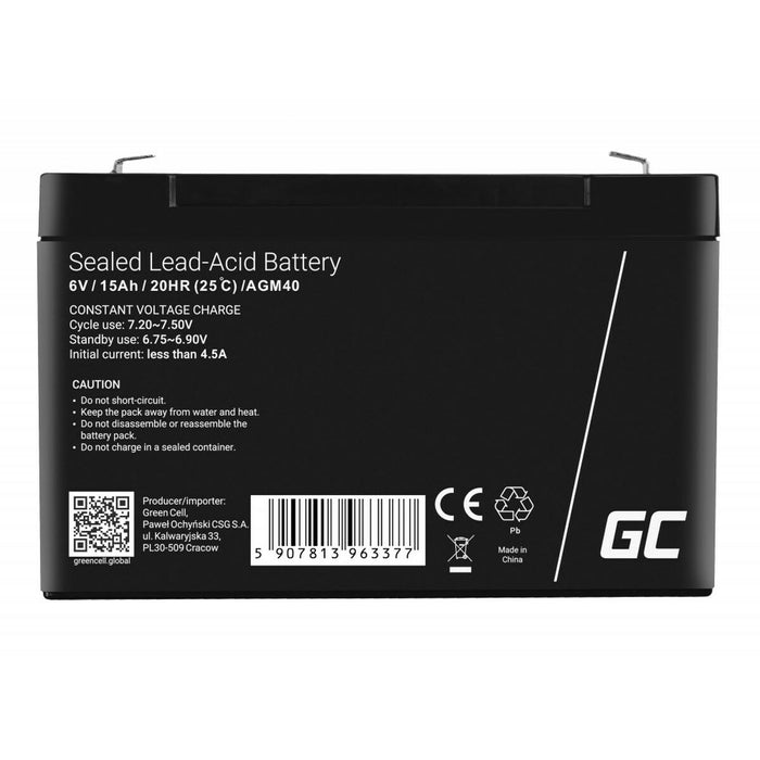 Baterie pentru Sistem de Alimentare Neîntreruptă Green Cell AGM40 14000 mAh 6 V