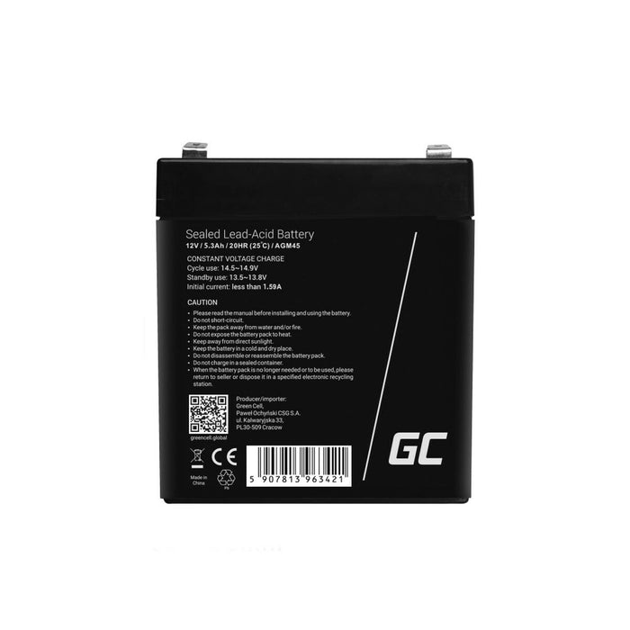 Baterie pentru Sistem de Alimentare Neîntreruptă Green Cell AGM45 5,2 Ah 12 V