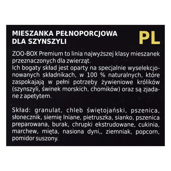 Nutreț Megan Zoo-Box Premium Line Vegetal Șinșilă 500 g