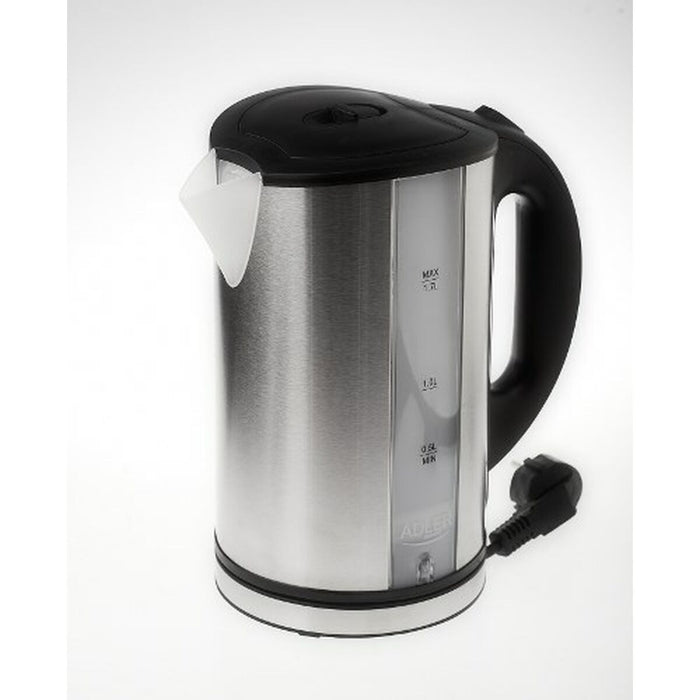 Fierbător Adler AD 1216 Negru Argintiu Oțel inoxidabil Plastic 2000 W 2200 W 1,7 L