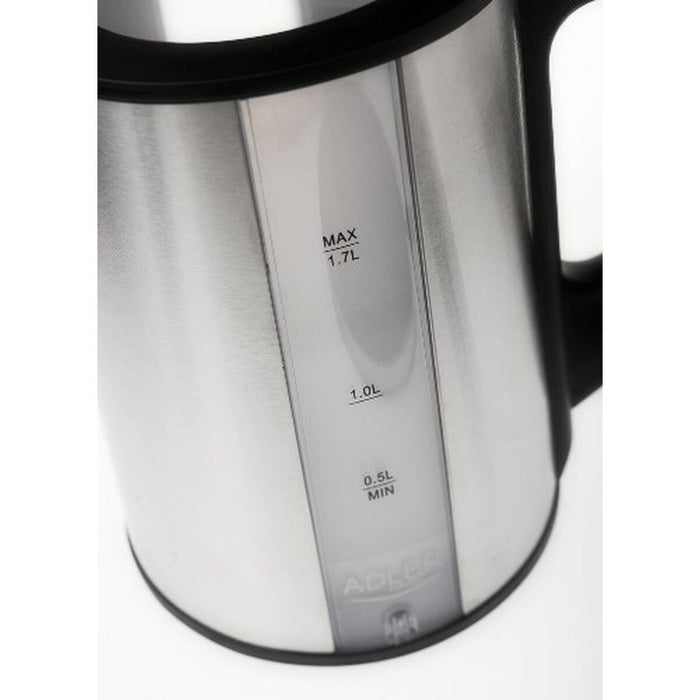 Fierbător Adler AD 1216 Negru Argintiu Oțel inoxidabil Plastic 2000 W 2200 W 1,7 L