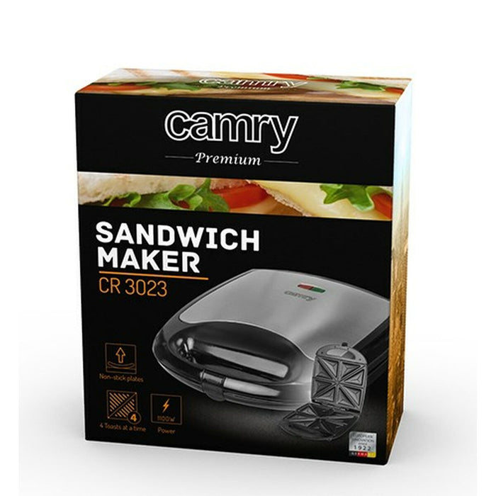 Aparat pentru Sandvișuri Camry CR 3023 Negru Gri Argintiu 1100 W 1500 W