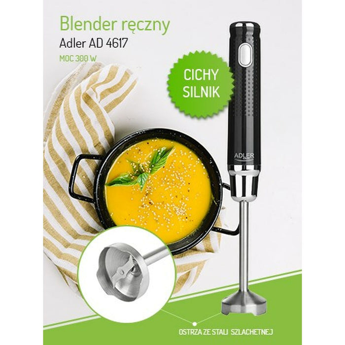 Mixer Manual Adler AD 4617 Negru Multicolor Argintiu 350 W