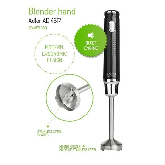 Mixer Manual Adler AD 4617 Negru Multicolor Argintiu 350 W