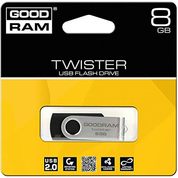 Memorie USB GoodRam UTS2 USB 2.0 Negru Negru/Argintiu Argintiu 8 GB