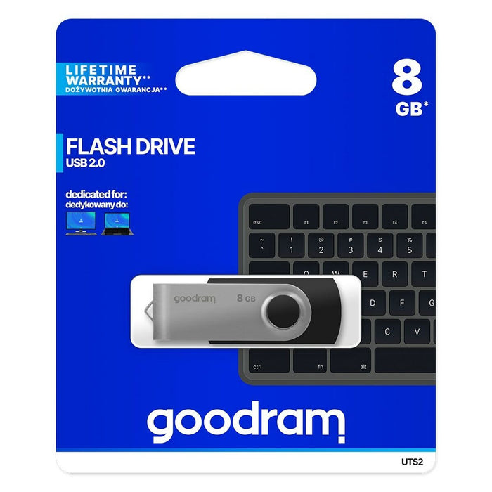 Memorie USB GoodRam UTS2 USB 2.0 Negru Negru/Argintiu Argintiu 8 GB