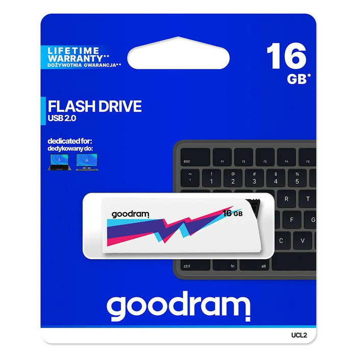 Memorie USB GoodRam UCL2 Albastru Alb Negru 16 GB