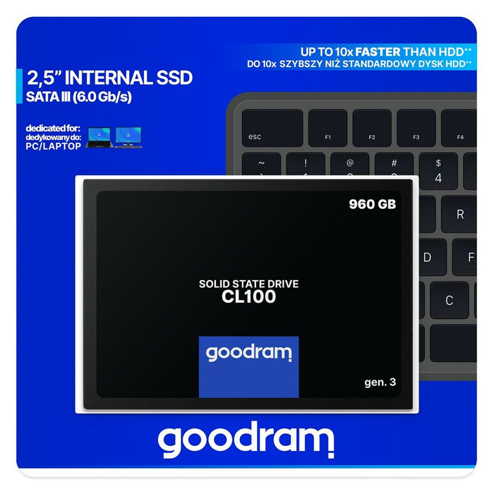 Hard Disk GoodRam CL100 G3 SSD 460 MB/s-540 MB/s 960 GB SSD