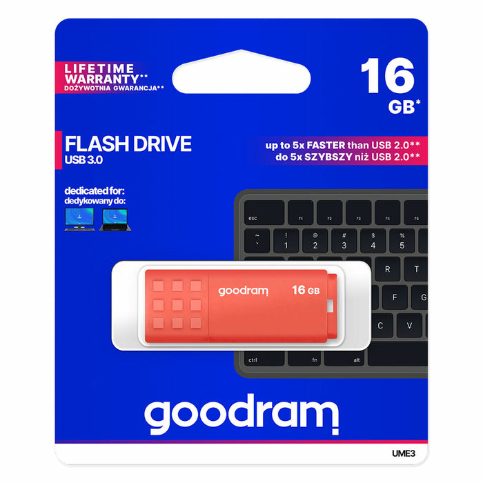 Memorie USB GoodRam UME3 Portocaliu Negru 16 GB