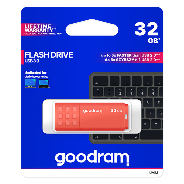 Memorie USB GoodRam UME3 Portocaliu 32 GB