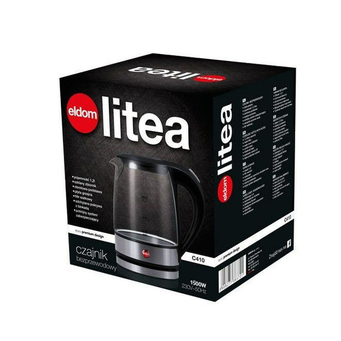 Fierbător Eldom C410 LITEA Negru Sticlă 1500 W 1,2 L