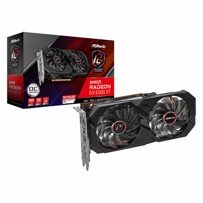 Placă Grafică ASRock RX6500XT PGD 4GO AMD RADEON RX 6500 XT GDDR6 4 GB