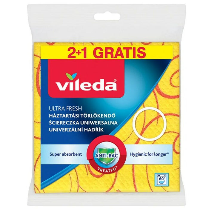 Cârpă de bucătărie Vileda 144826 Galben (3 Piese)